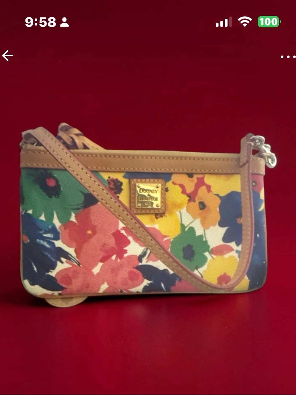 Dooney & Bourke Somerset Watercolors Floral Wristlet